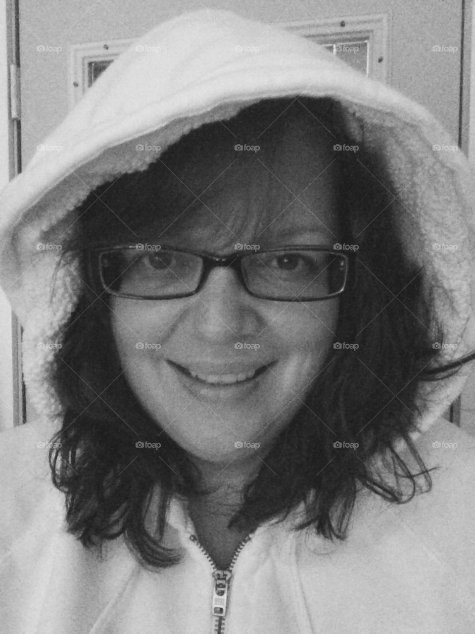 Black and white selfie 