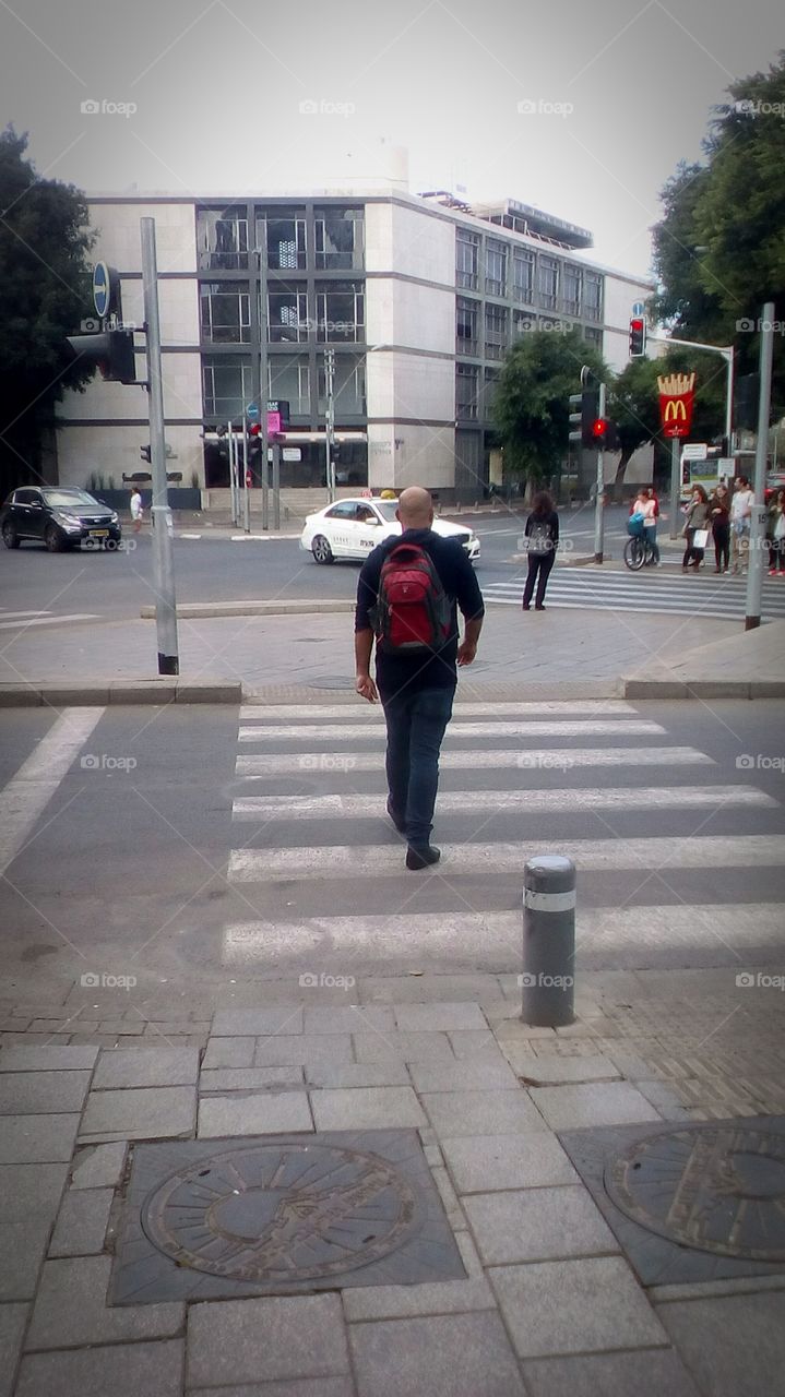 Landscape with intersection of streets