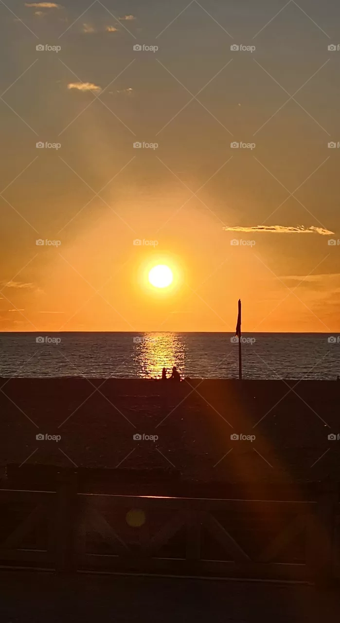 sunset in Deauville