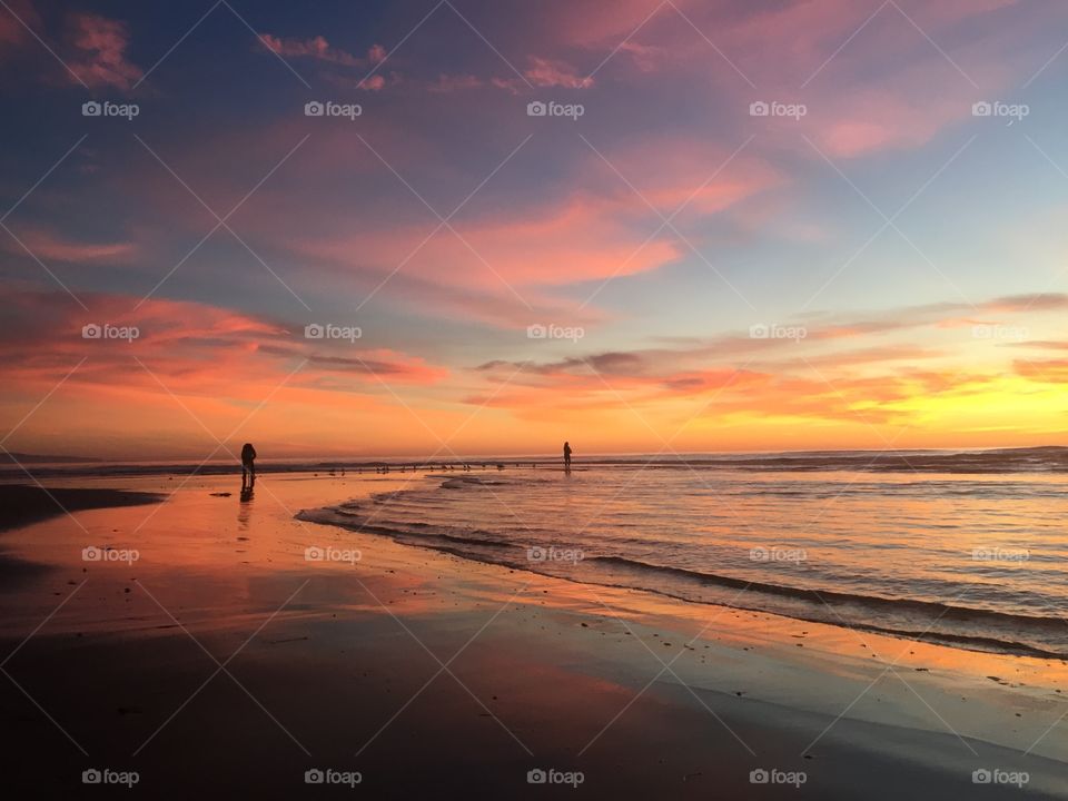 Cardiff Beach California Sunset 