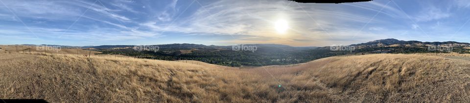 Our wonderful city of Danville, Ca., seen from the hills after a nice hike. 