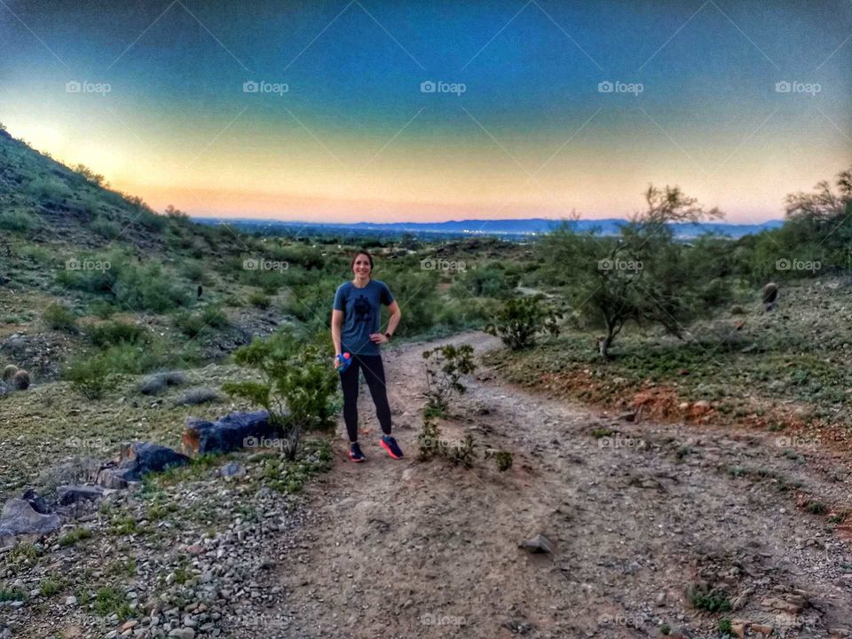 woman runner on mountain trail