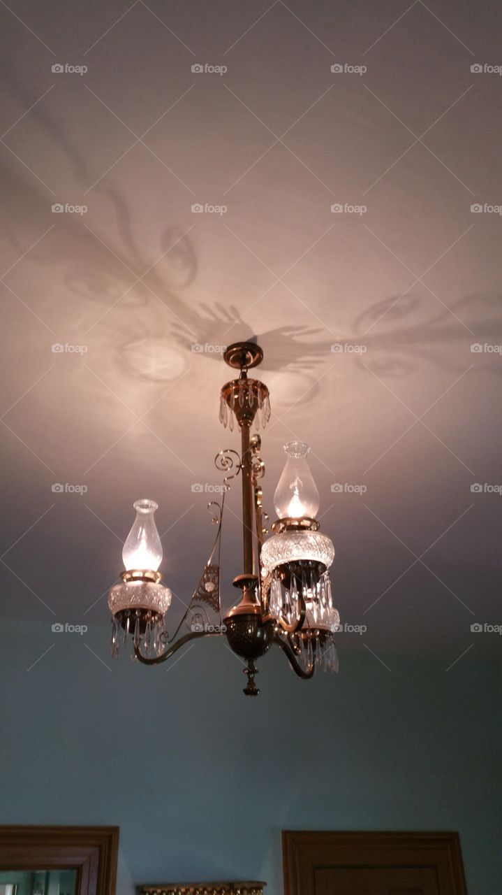 ceiling lamp in Brigham Youngs winter home in St George Utah