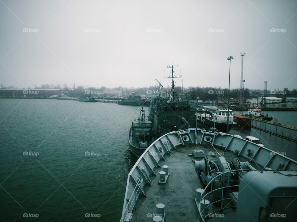 A view from the warship Admiral Pitka in Estonian Navy.