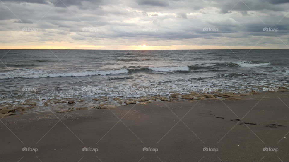 View of early morning beach