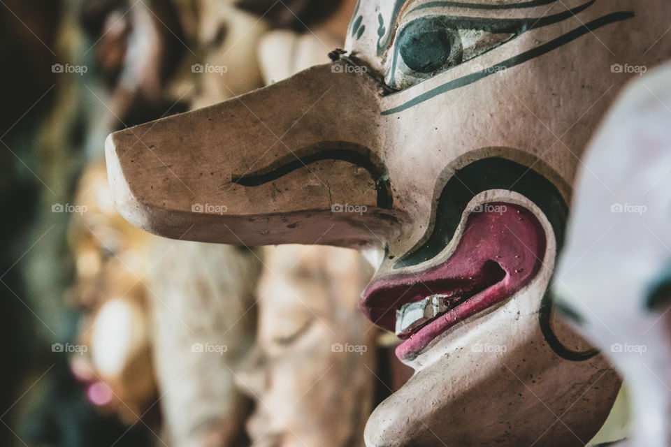 Traditional wooden masks from Indonesia