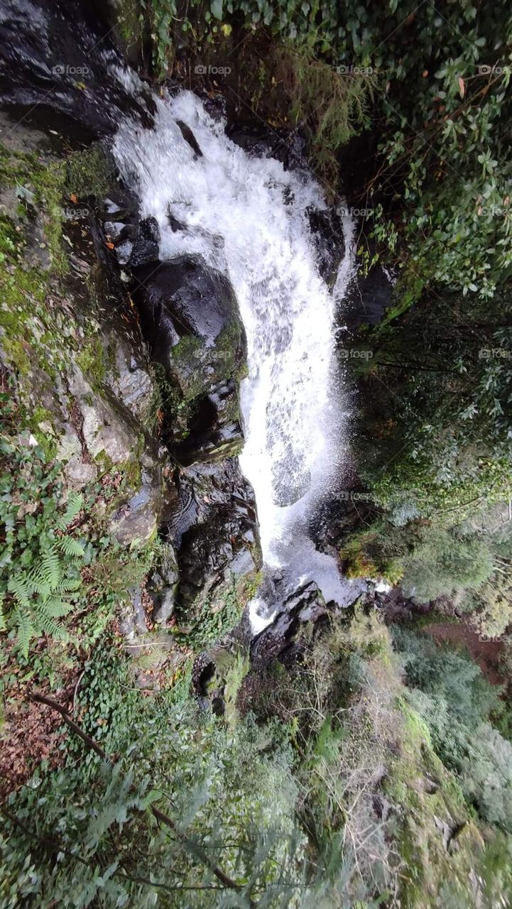 waterfall seen from above
