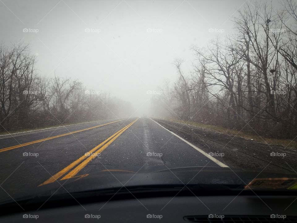 Blowing snow on the work commute