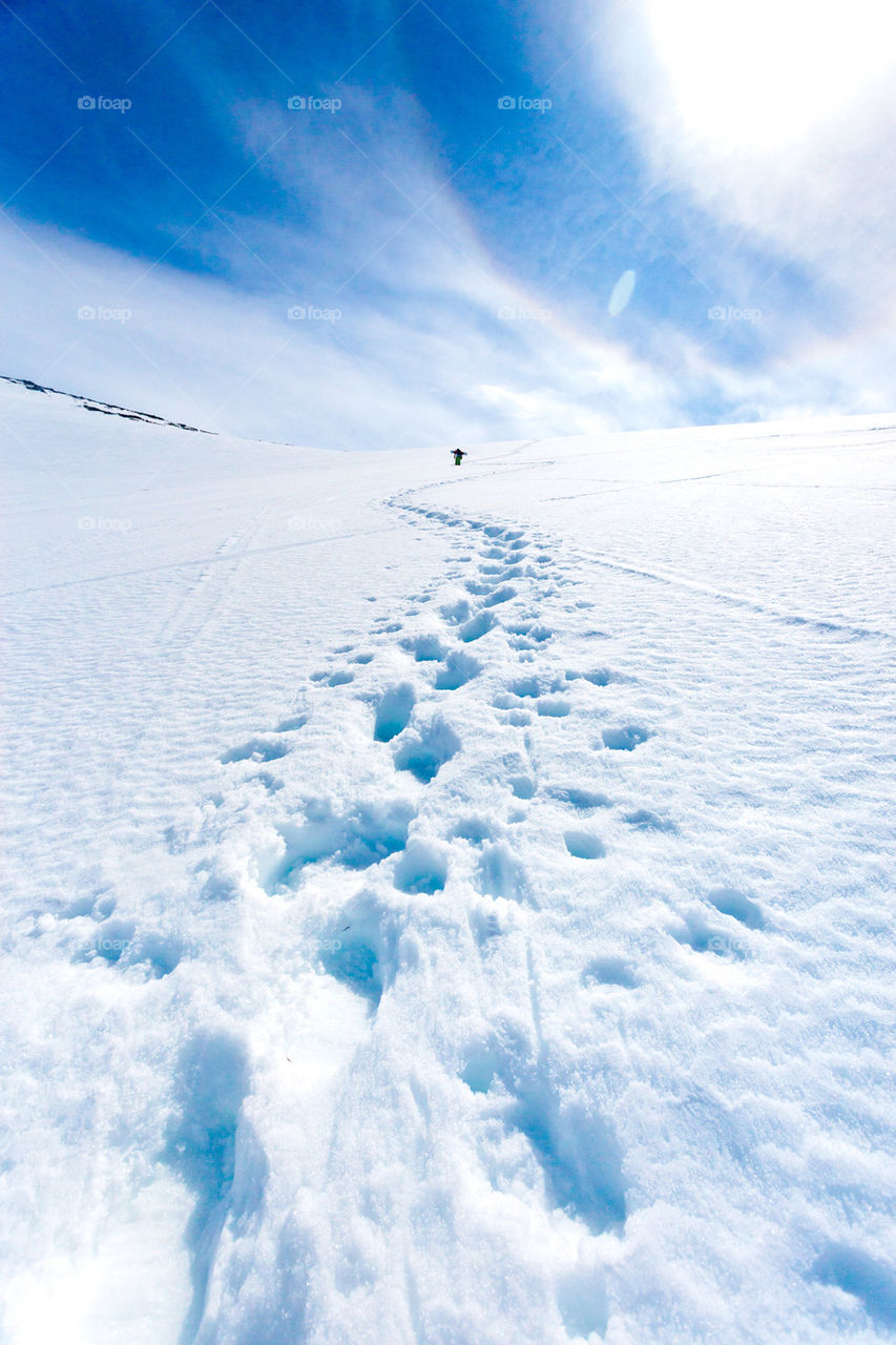 Hiking up!