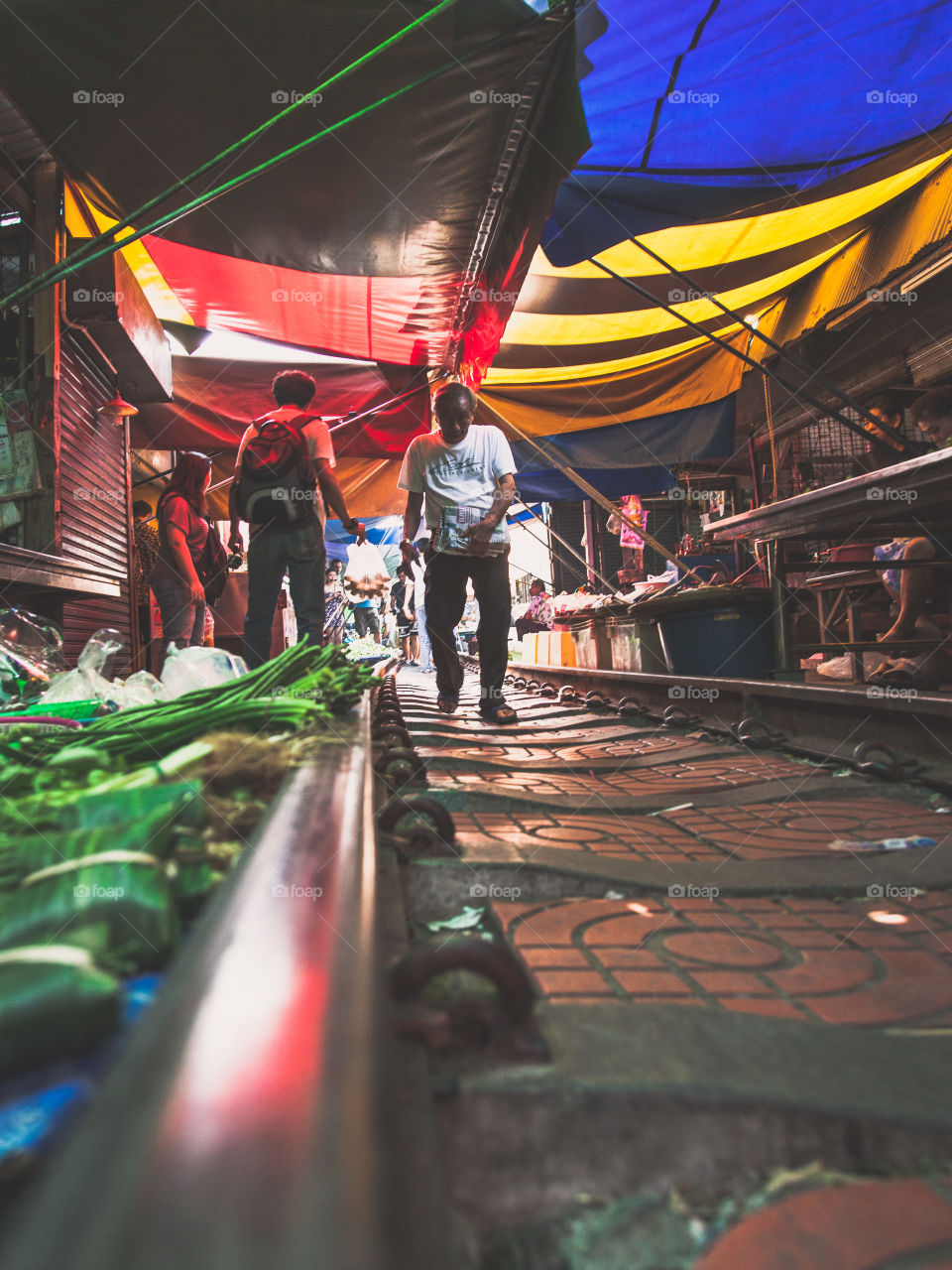 Maeklong Railway Market. 100 km from Bangkok