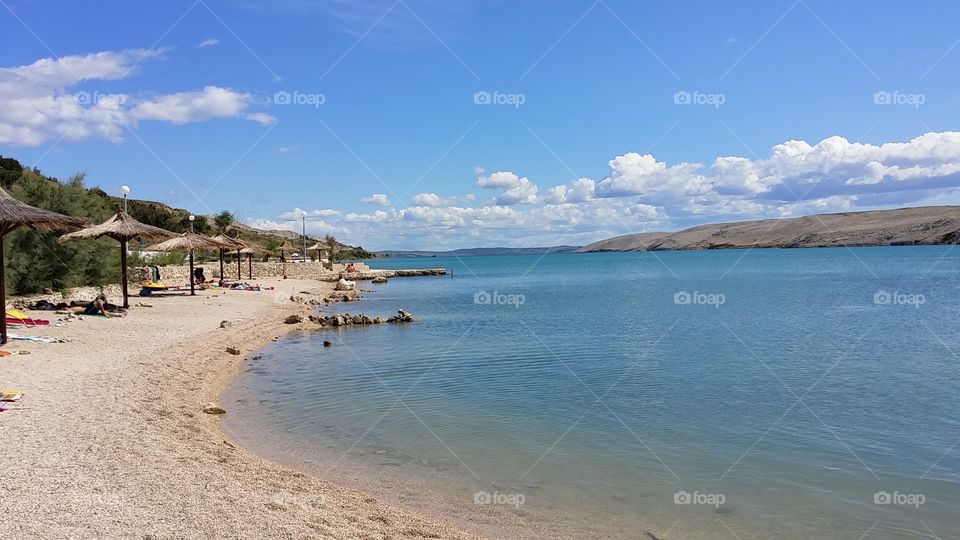 Sandy beach in Croatia.