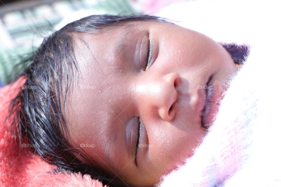 newborn with sleeping beauty