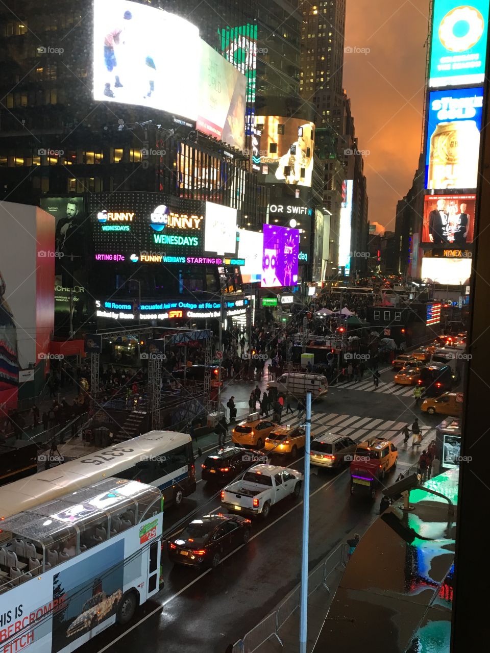 Times Square, view from Minske  Theater, Pretty sky