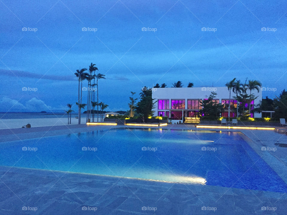 Kandaya Resort in Cebu, Philippines at Night