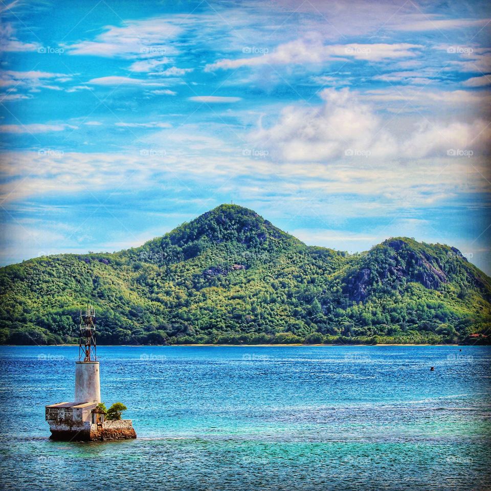 Passing the Buoy that Marks the Entrance to Some of the World's Most Beautiful Islands in Seychelles