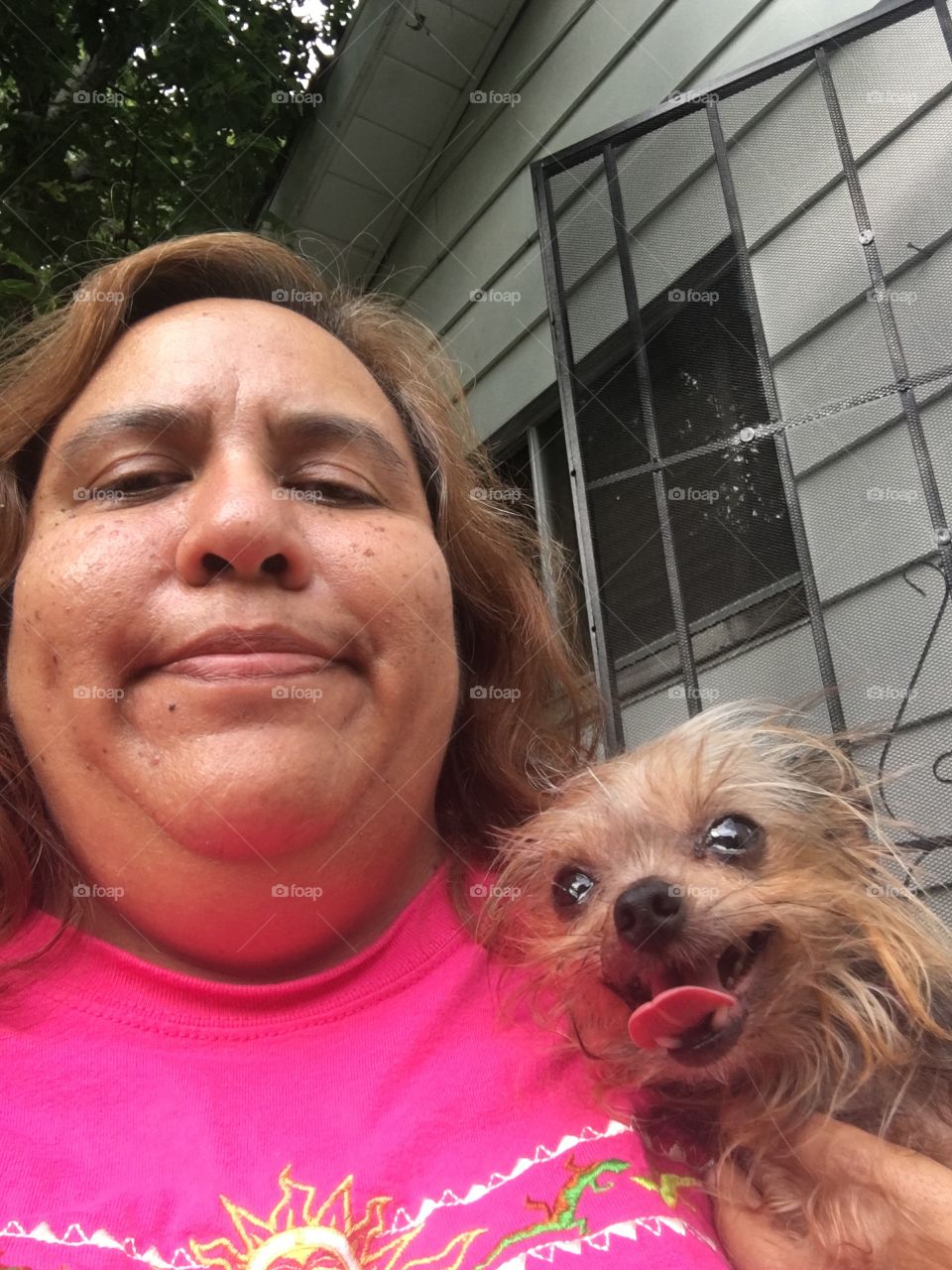 Woman with her pet dog