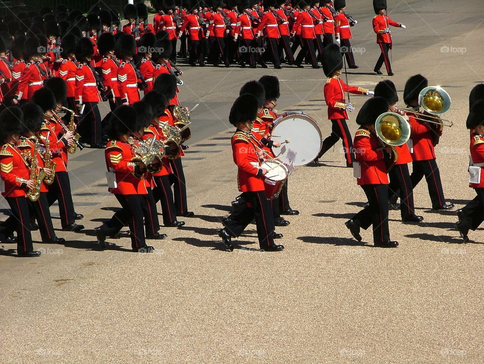 Pageant. Trooping the colour 