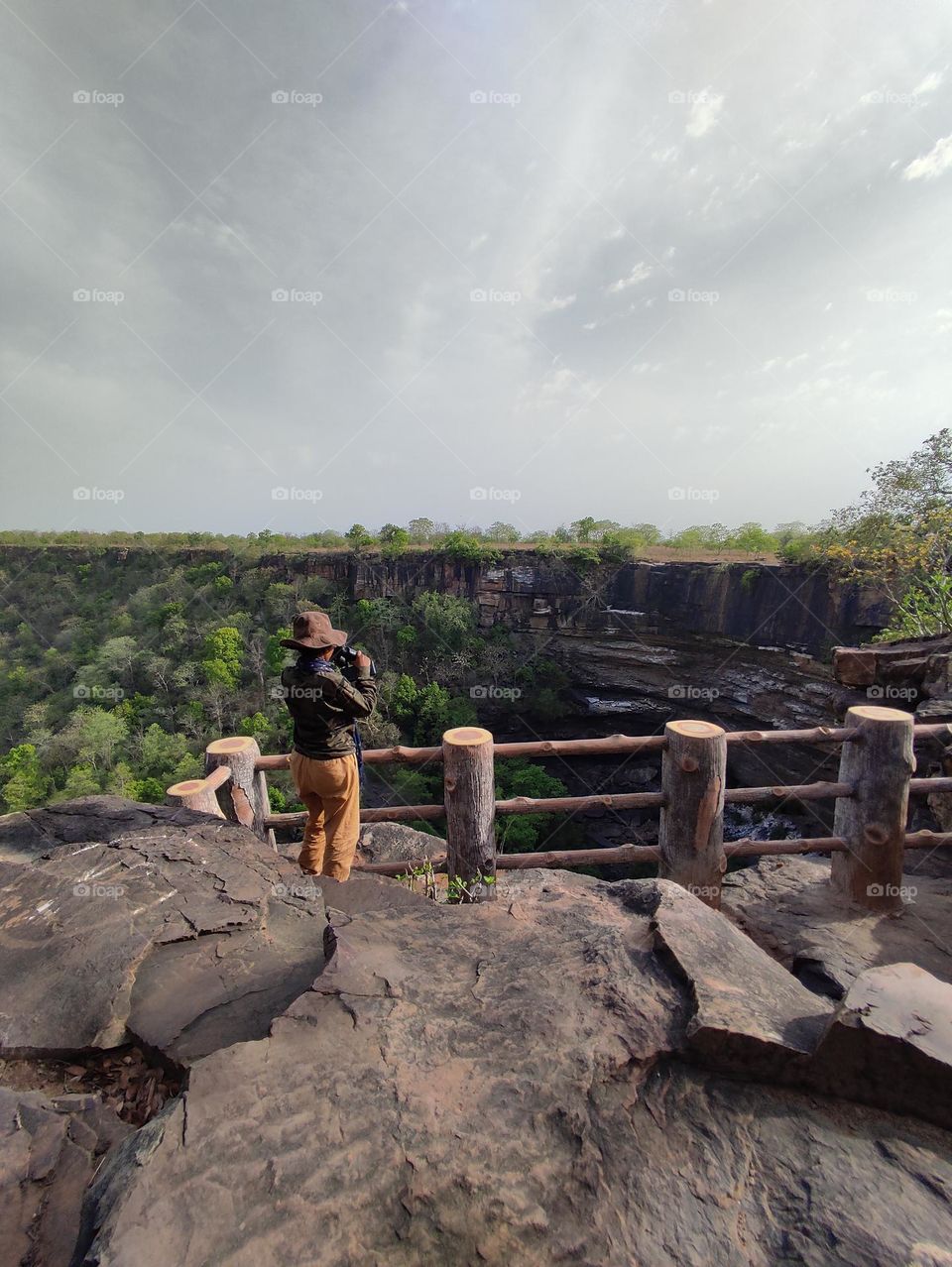 Vulture point at Panna tiger reserve and Wildlife Sanctuary in the India.
