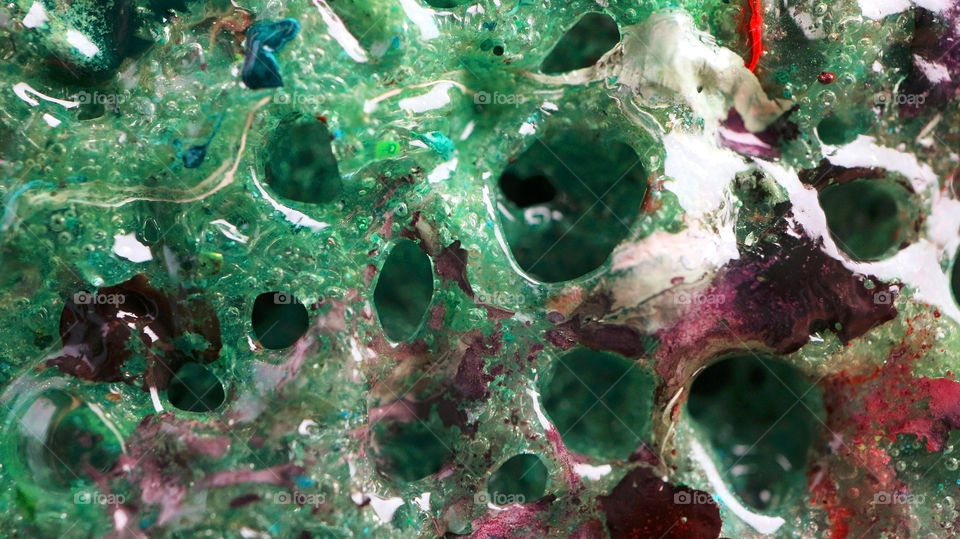 My art - acrylic painting, colors in resin