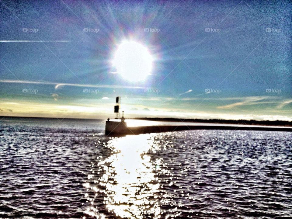Sun over the pier