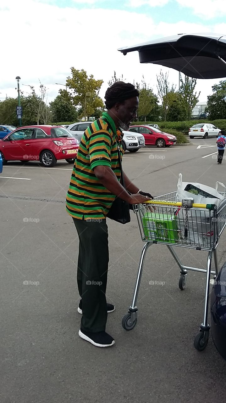 A Man with his groceries