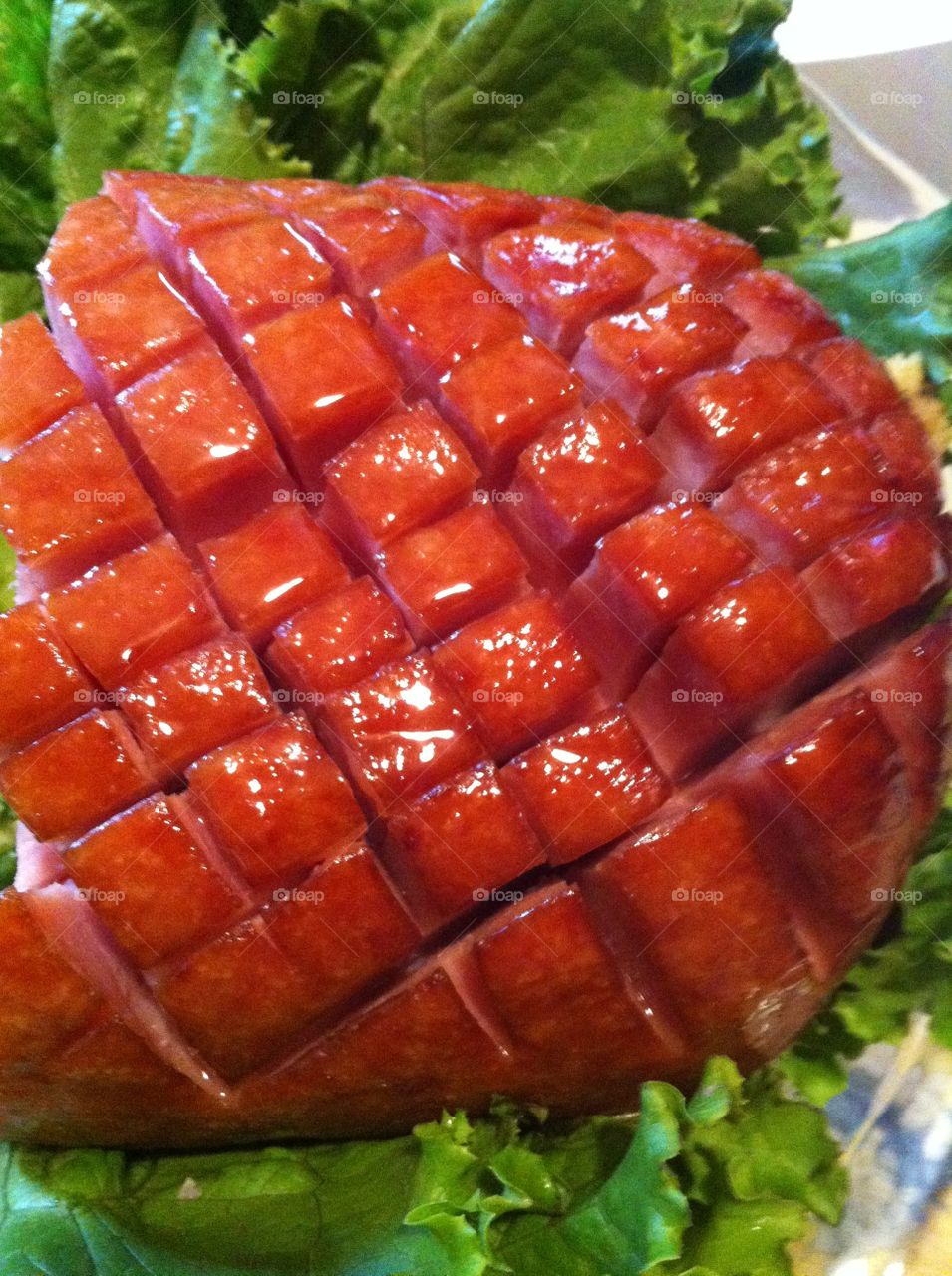 Delicious Thanksgiving Ham. We decided to give the Turkey a break and had Ham instead.  A delicious Honey Glazed Ham.  Yum!!