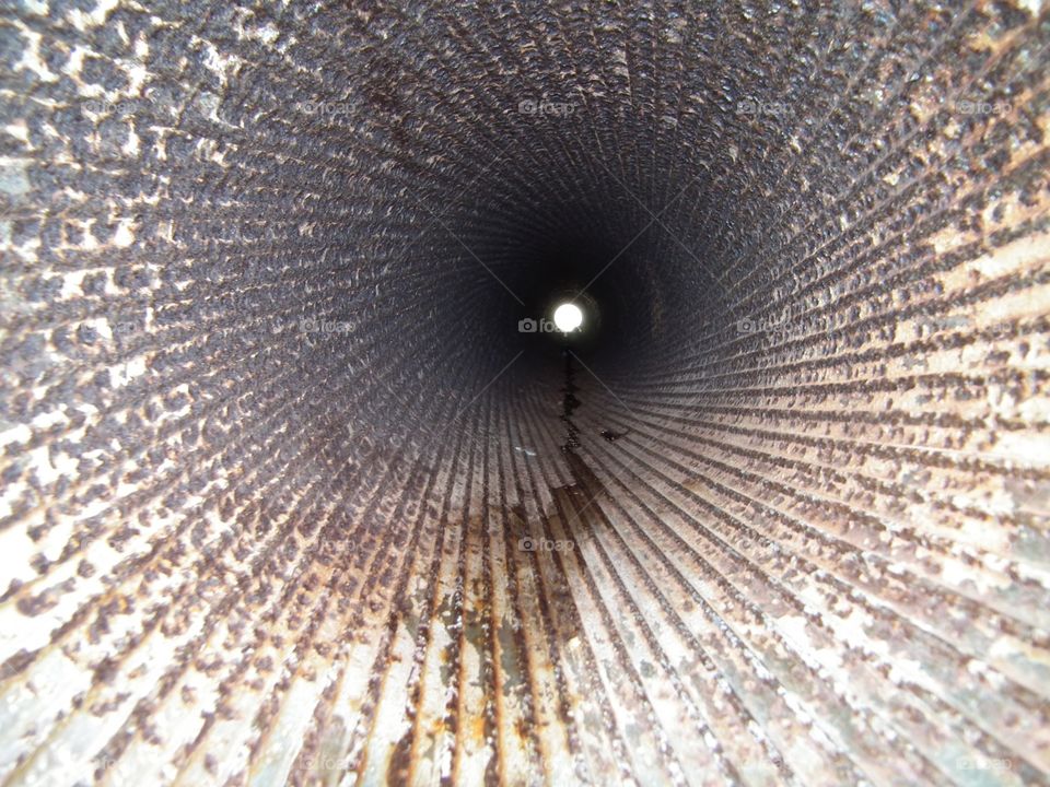 the inside of the gun barrel