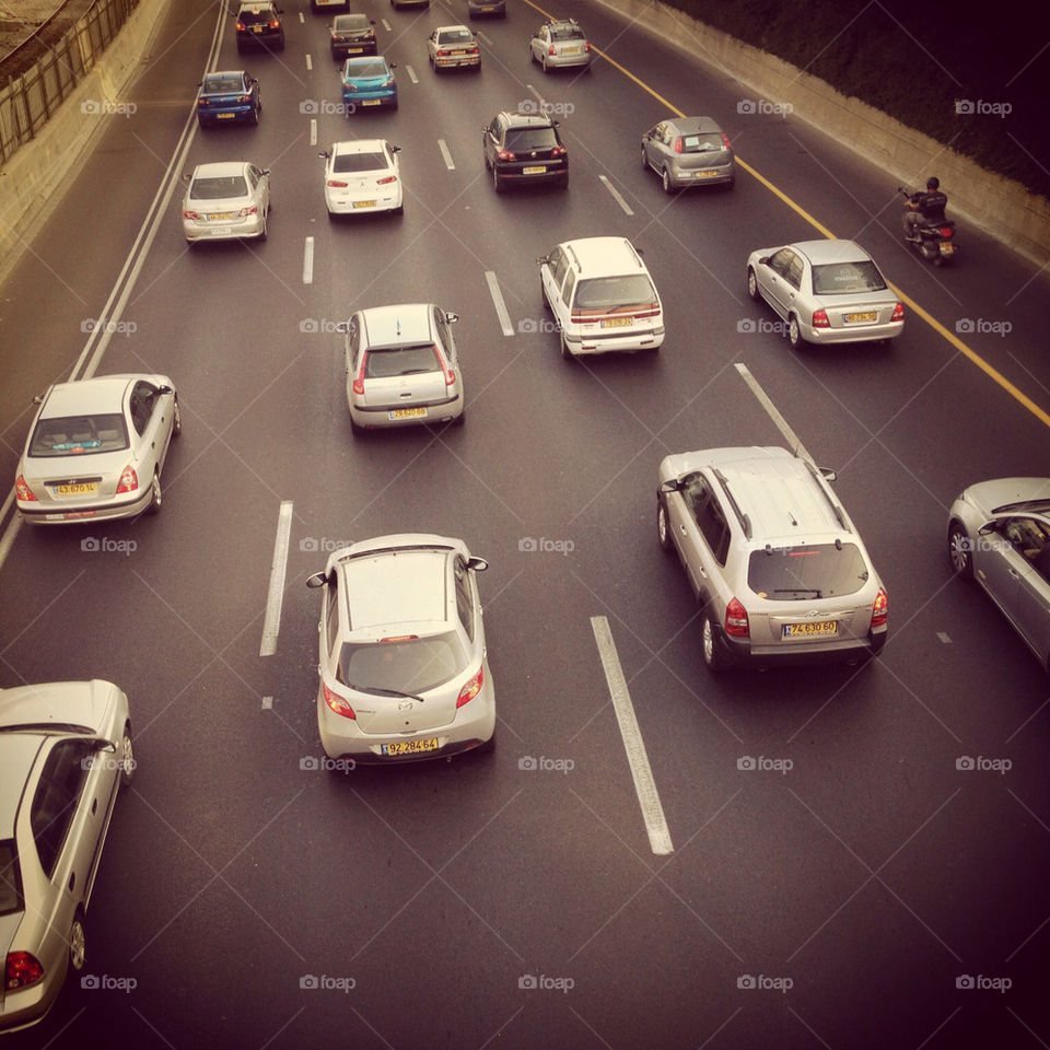 cars traffic israel tlv by danzigarie