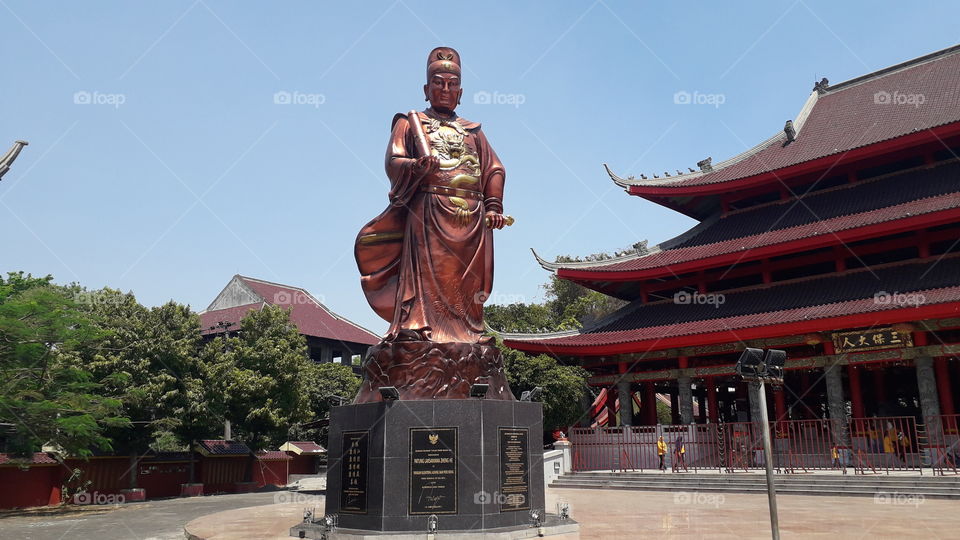 The Statue of a Chinese Greatman who died in Semarang when carrying out the peace mission throuhout the world