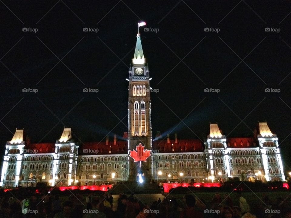 Ottawa 
Nations capital light show
Teaching history 