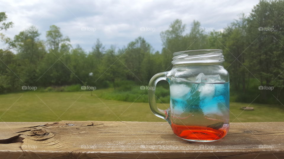 Red, white and blue memorial day drink