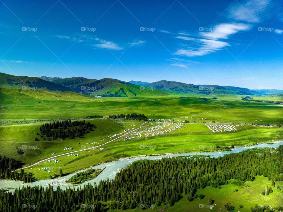 Beautiful scenery here - Yili  Hundred Mile Gallery. Tangbula Xinjiang China.