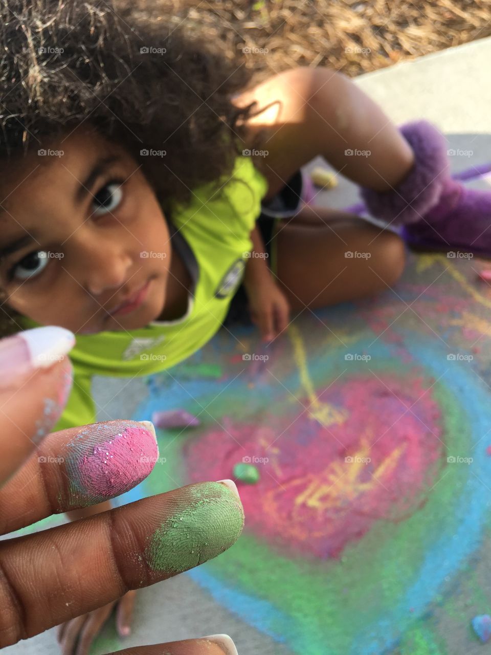 Playing with chalk 