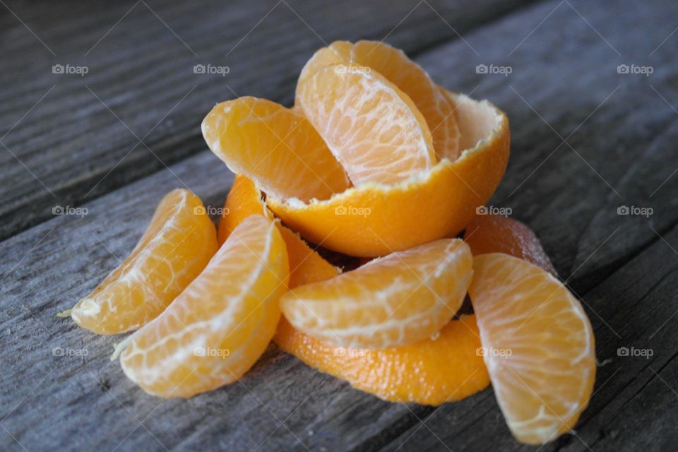 Peeled mandarin 