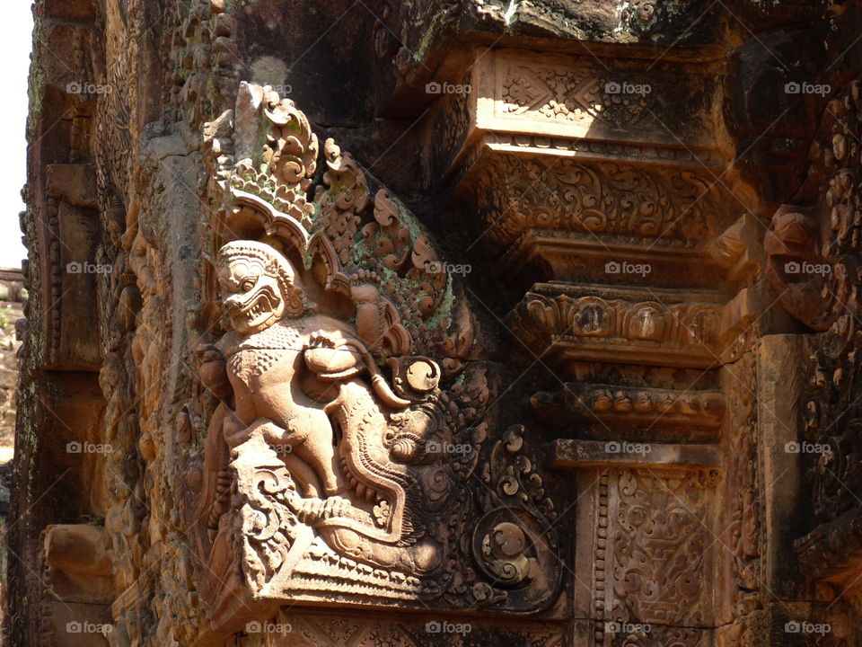 Angkor Wat detail of wall