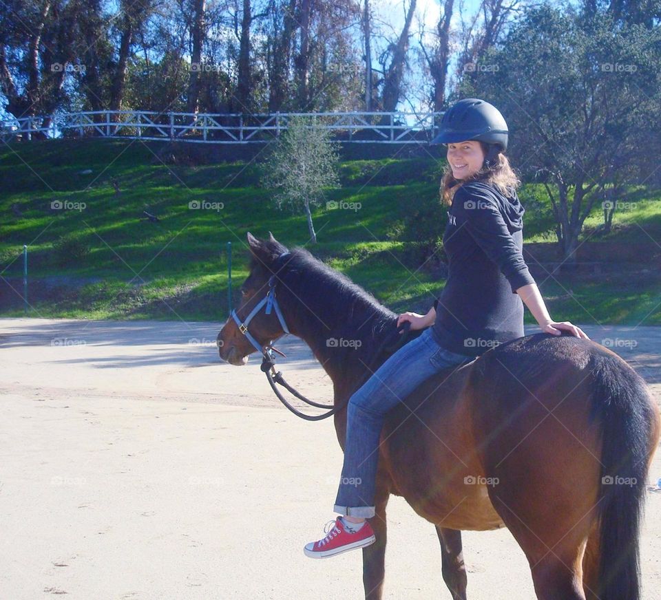 Girl on horseback