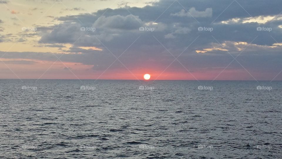 an ocean sunset