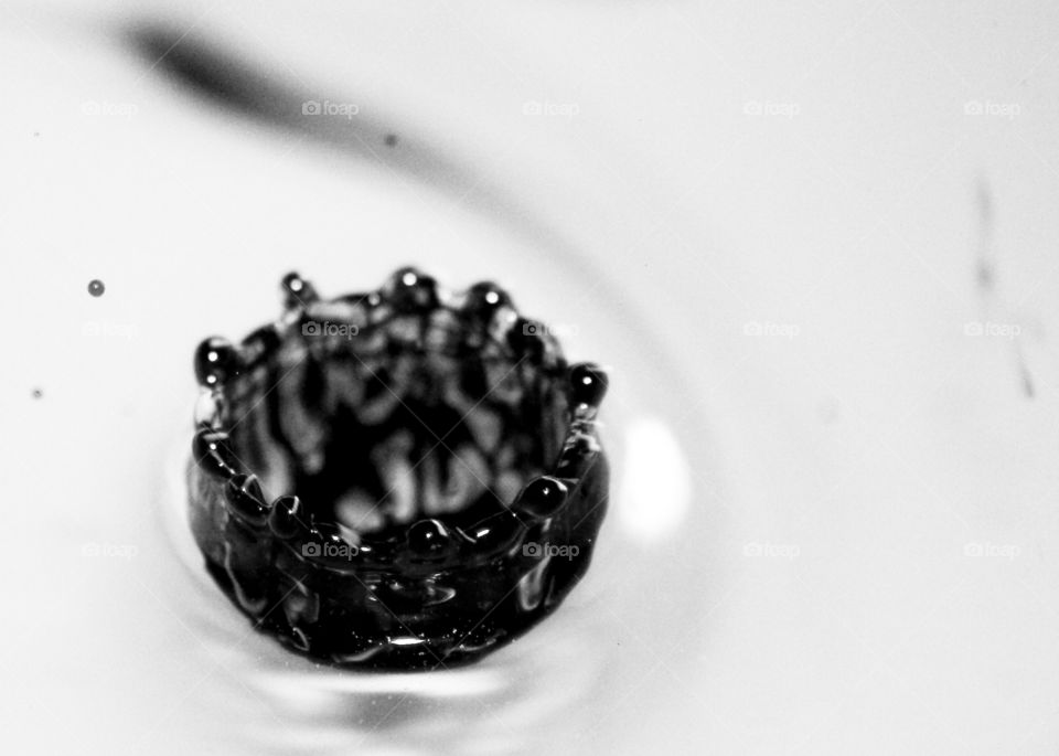 Black and White water drop