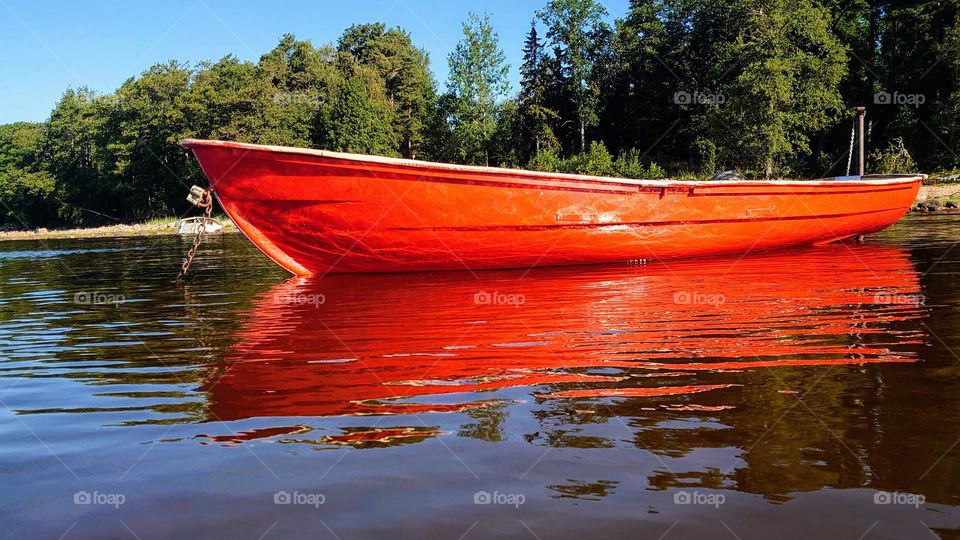 Red boat🚣 Transport 🚣 Outside 🚣