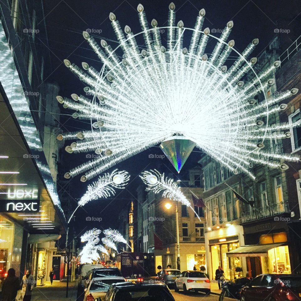Christmas lights on Bond St 