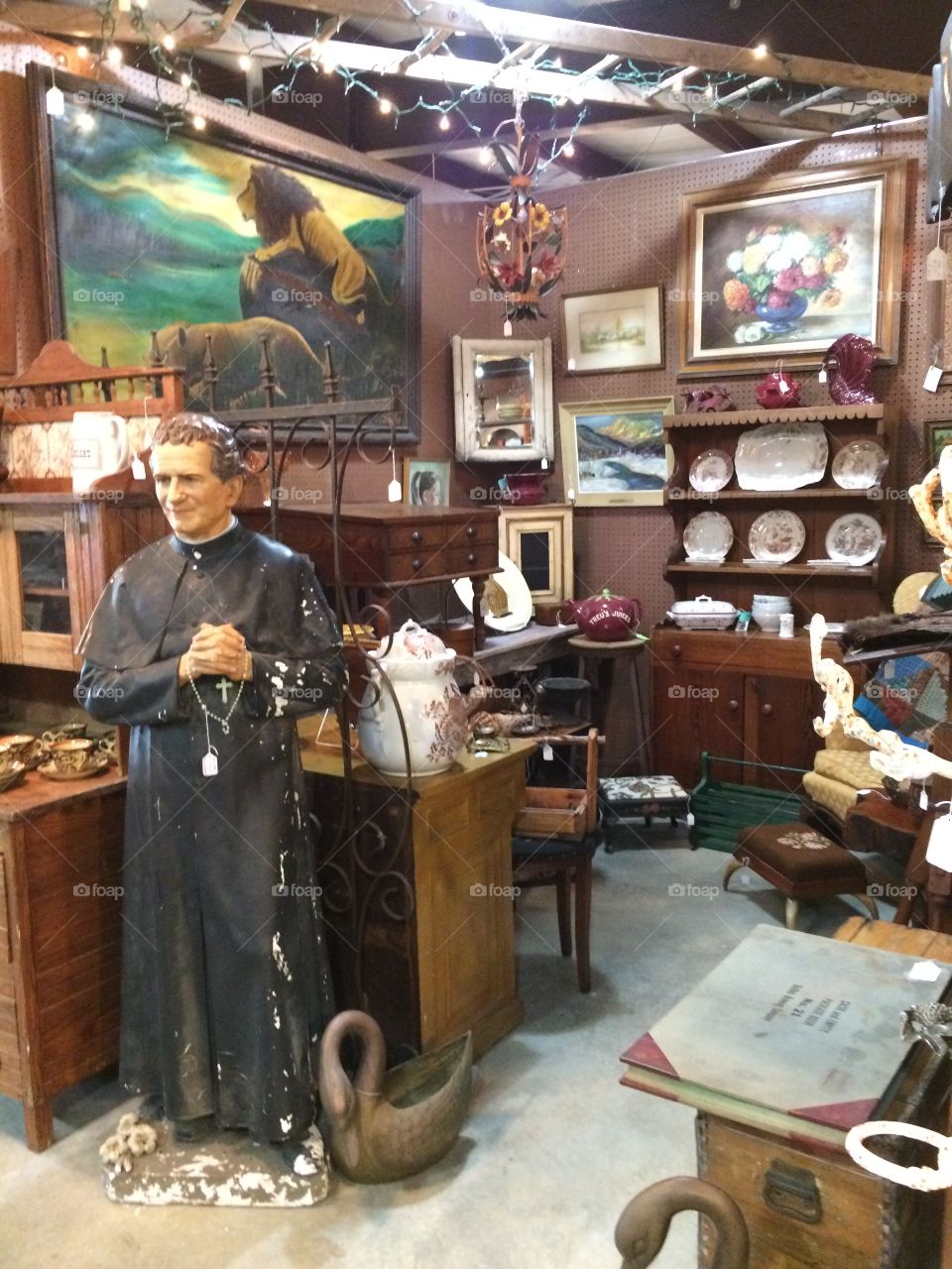 Patron saint of antique shops. Interesting find