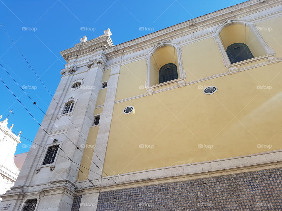 Yellow building in Lisbon