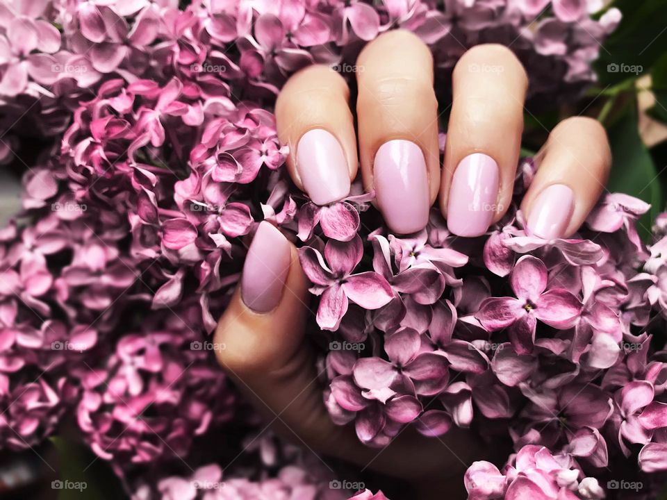 Pink manicure 