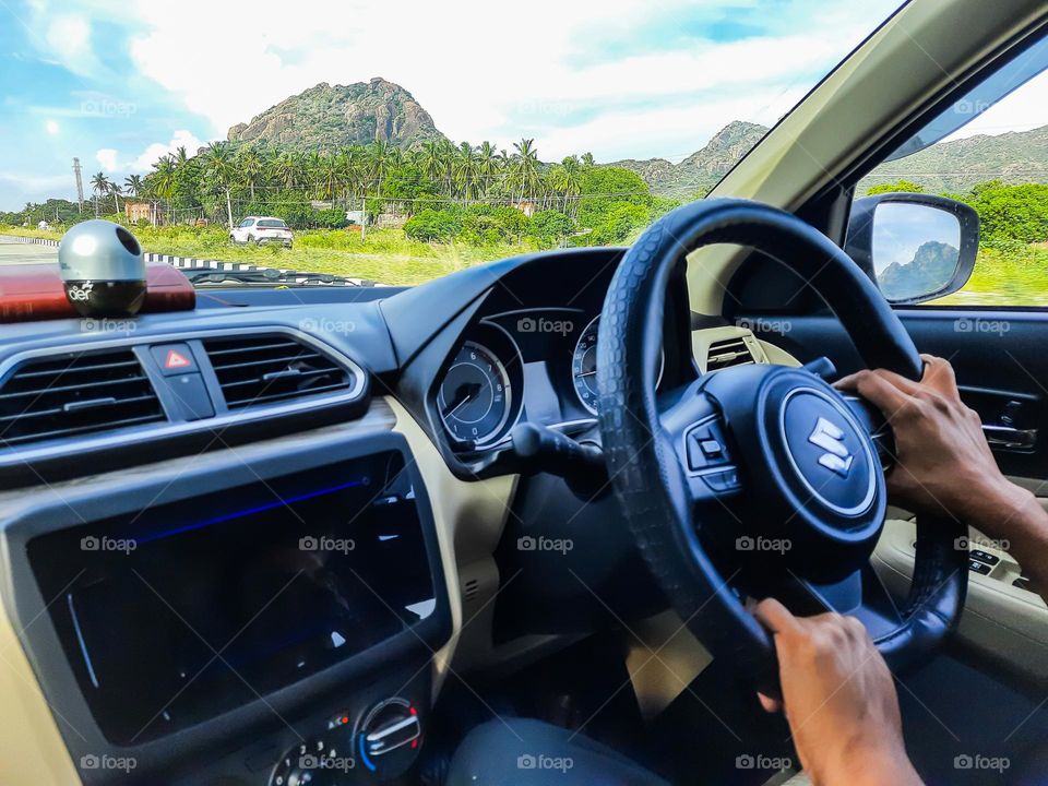 Interior of a Car clicked during a road trip