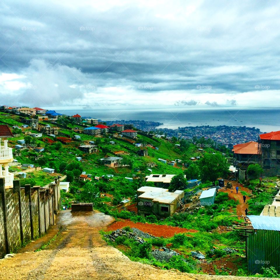 View over Freetown, Sierra Leone from Hill Station