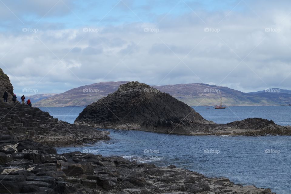 Staffa island just off mull Scotland 