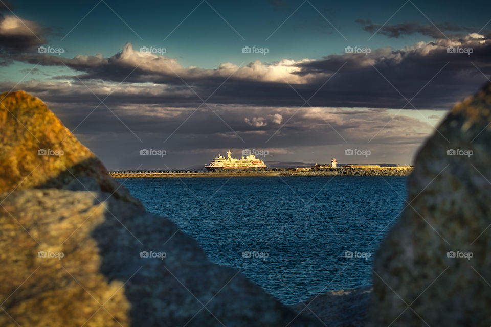 Ship in Galway bay