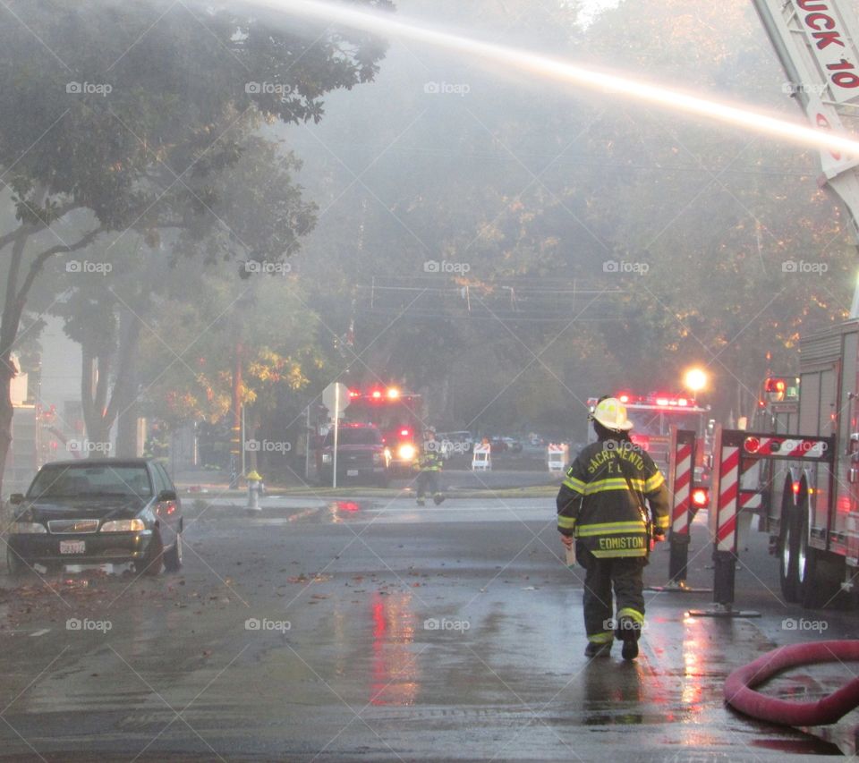 Flame, Police, Calamity, Rescue, Accident