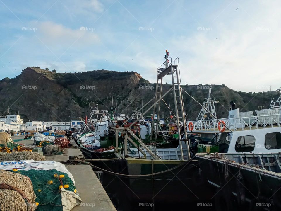 Mdiq small fishing port in the north of Morocco