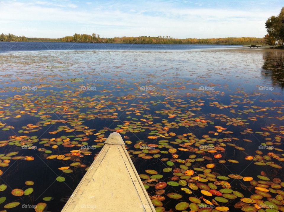 Canoeing in the fall